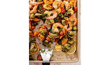 Sheet Pan Shrimp Tortellini & Vegetables.