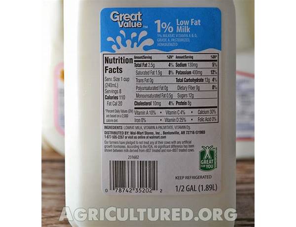 1% low fat milk ingredients