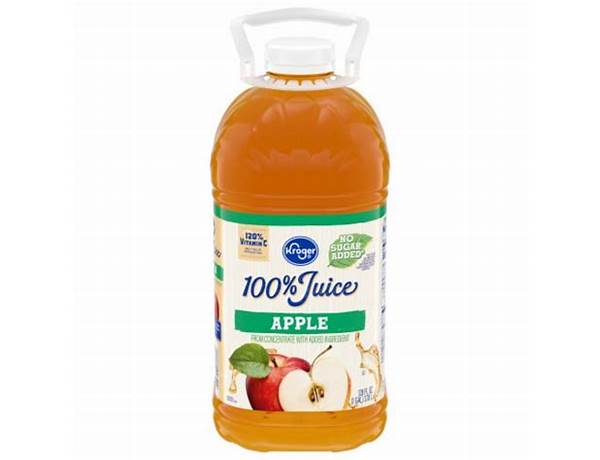 100% apple juice from concentrate with added vitamin c food facts