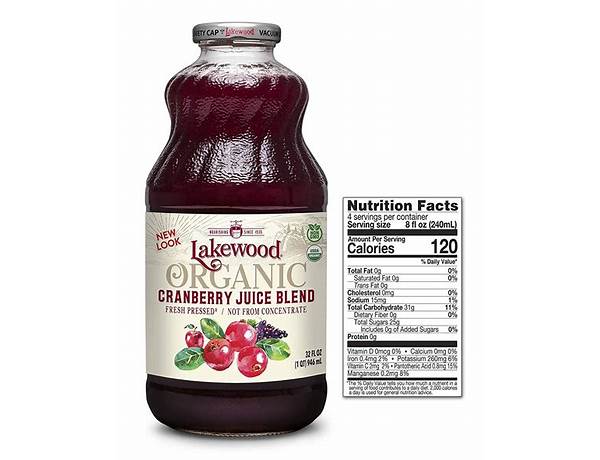 100% cranberry juice ingredients