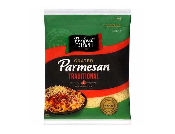 100% grated parmesan cheese food facts