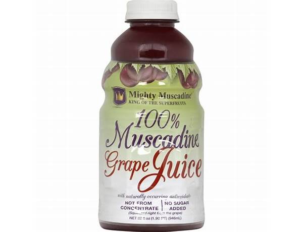100% muscadine grape juice food facts
