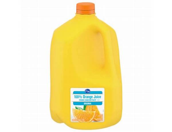 100% orange juice from concentrate, orange food facts