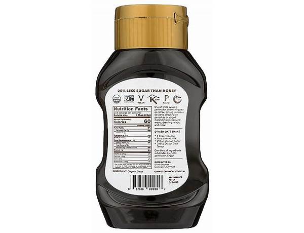 100% organic california dates syrup ingredients