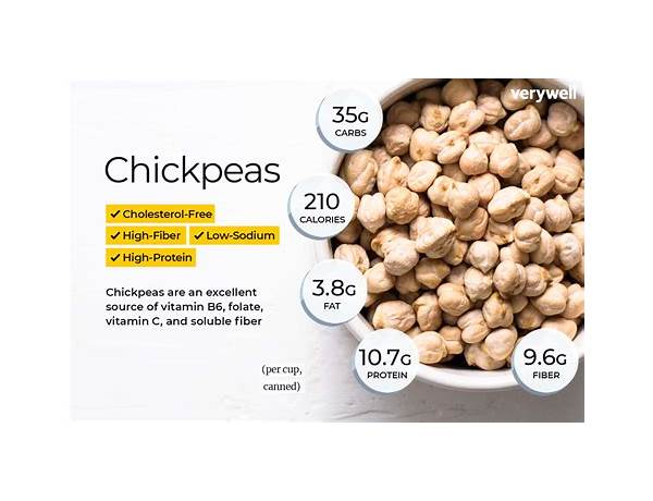 100% organic chick peas food facts