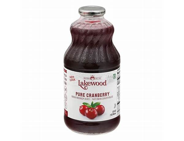 100% premium cranberry juice food facts