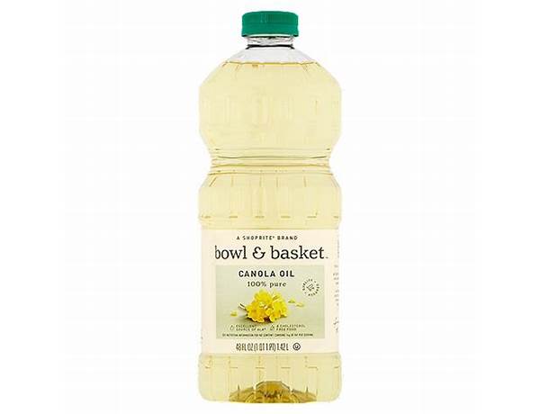 100% pure canola oil ingredients