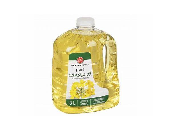 100% pure canola oil ingredients