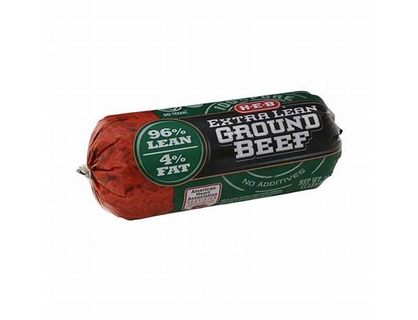 100% pure lean ground beef food facts