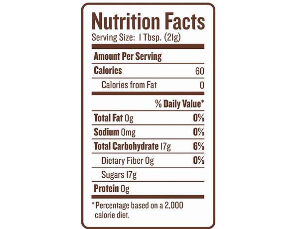 100% pure u.s. honey nutrition facts