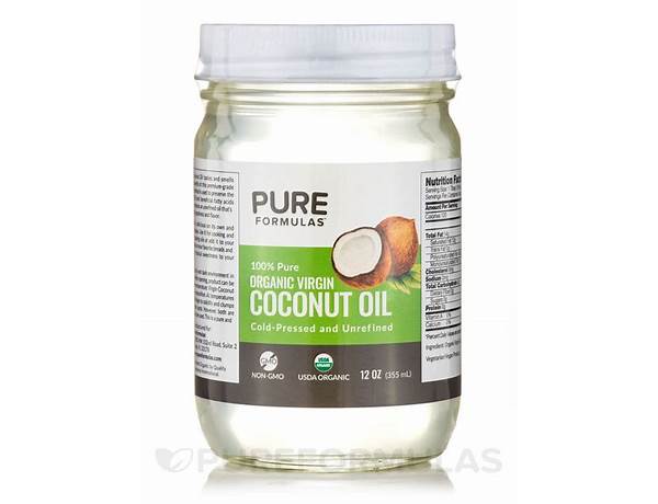 100% pure virgin coconut oil food facts