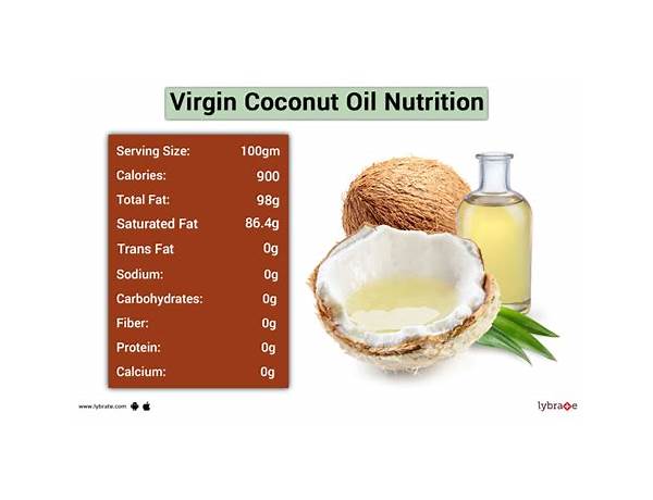 100% pure virgin coconut oil nutrition facts