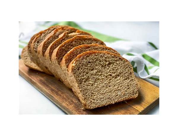 100% whole wheat small slice bread food facts