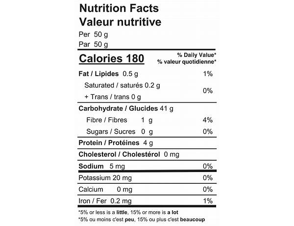 10mm rice stick nutrition facts