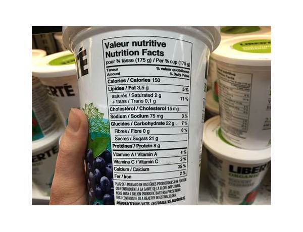 2% fat yogurt food facts