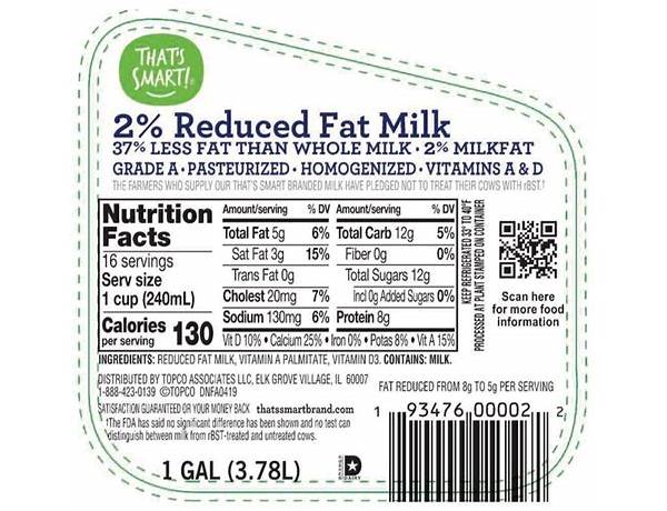 2% milk ingredients