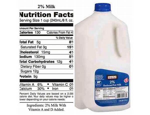 2% milk nutrition facts