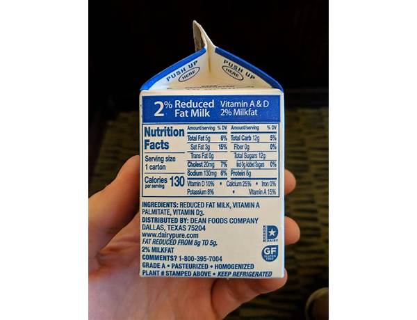 2% reduced fat milk ingredients