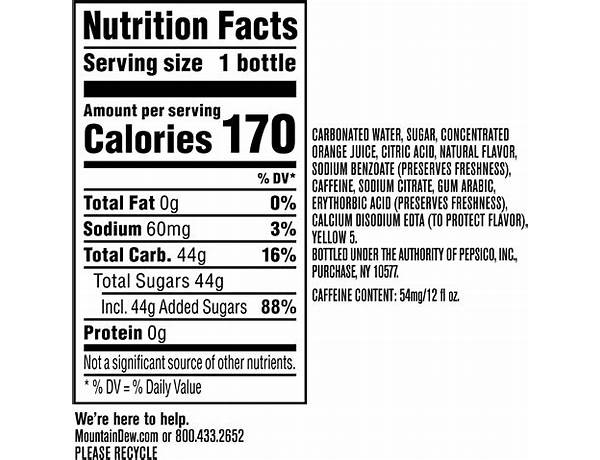 20.0 oz nutrition facts