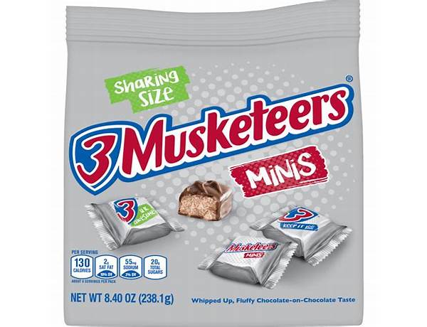 3 musketeers share size food facts