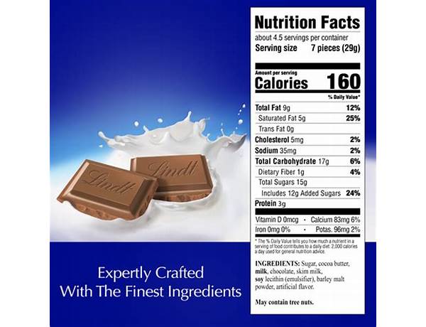 32% milk chocolate food facts