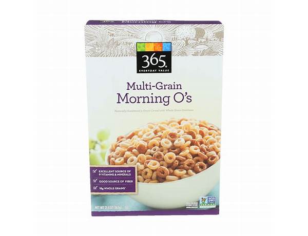 365 by whole foods organic honey and nut morning o's cereal nutrition facts