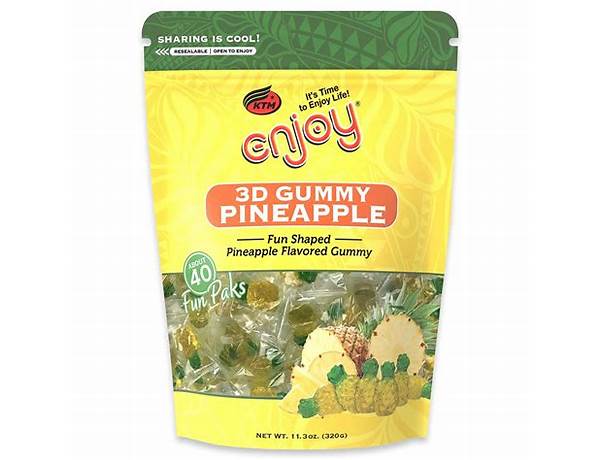 3d gummy pineapple food facts