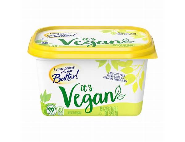 45% vegetable oil spread, it's vegan food facts