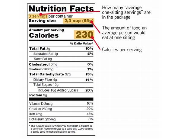 5 x 18 g nutrition facts