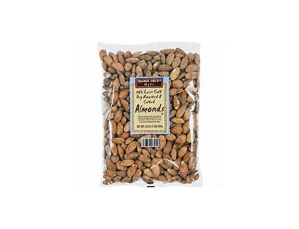 50% less salt dry roasted almonds food facts