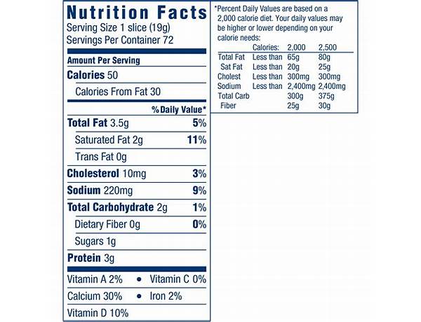 6 singles nutrition facts