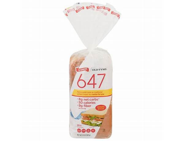 647 potato bread food facts