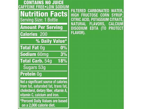 7 up nutrition facts