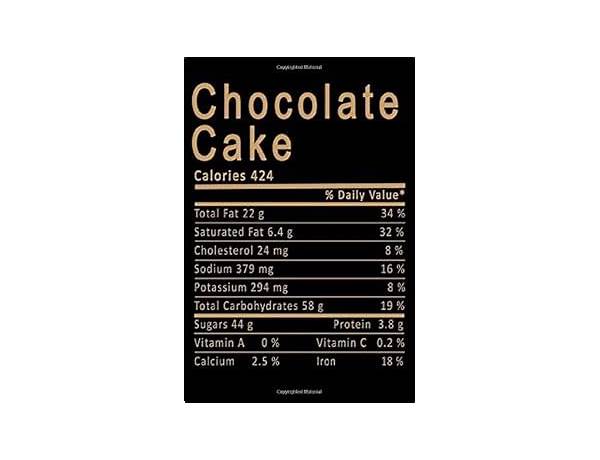 7in deluxe chocolate cake nutrition facts