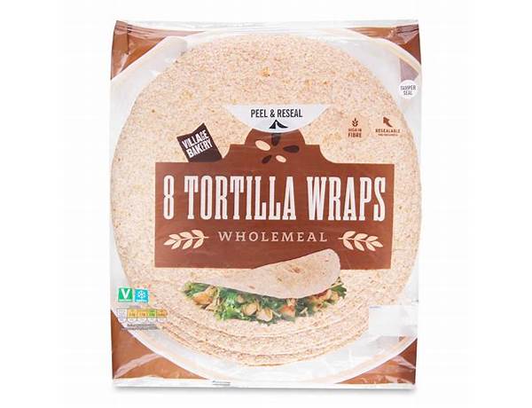 8 wholemeal tortilla wraps food facts