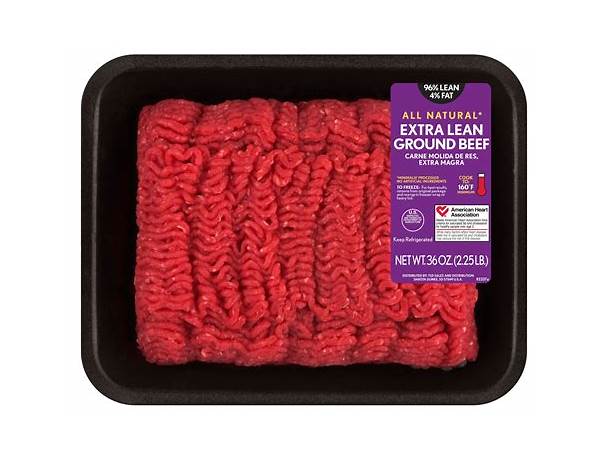 96% extra lean ground beef food facts