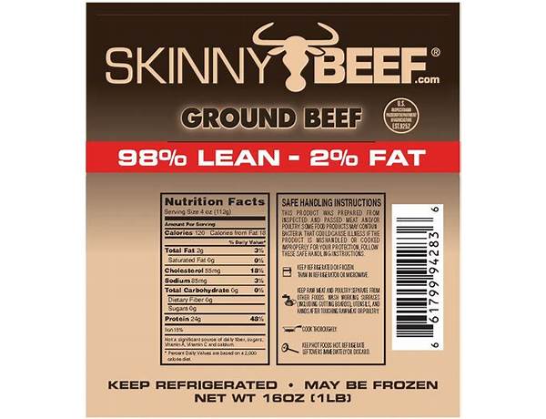 96% extra lean ground beef nutrition facts