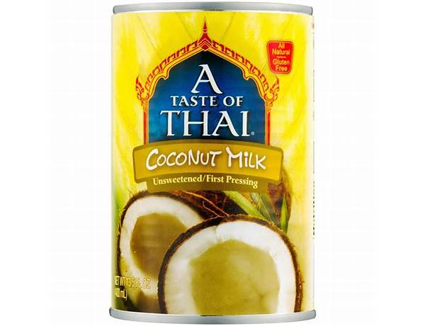 A taste of thai, coconut milk ingredients