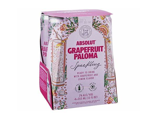 Absolut grapefruit paloma nutrition facts