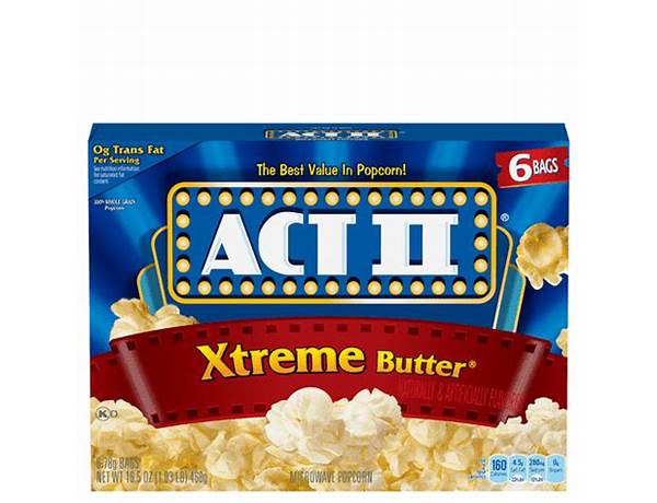 Act ii extreme butter, 16.5 oz ingredients