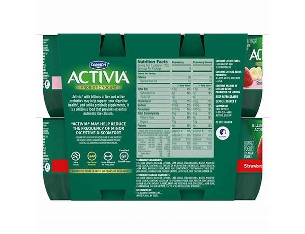 Activa strawberry yogurt nutrition facts