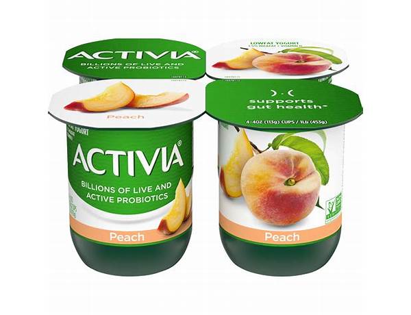 Activia yogurt peach food facts