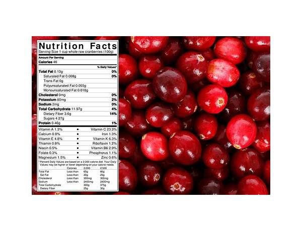 Acv cranberry hibiscus food facts