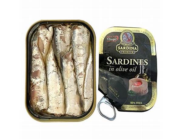 Adriatic sardines in olive oil ingredients