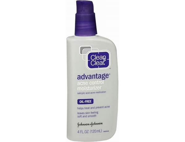 Advantage acne control moisturizer ingredients