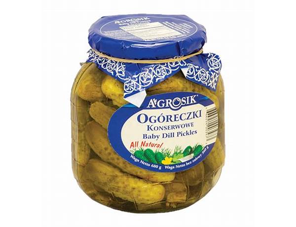 Agrosik, konserwowe baby dill pickles ingredients