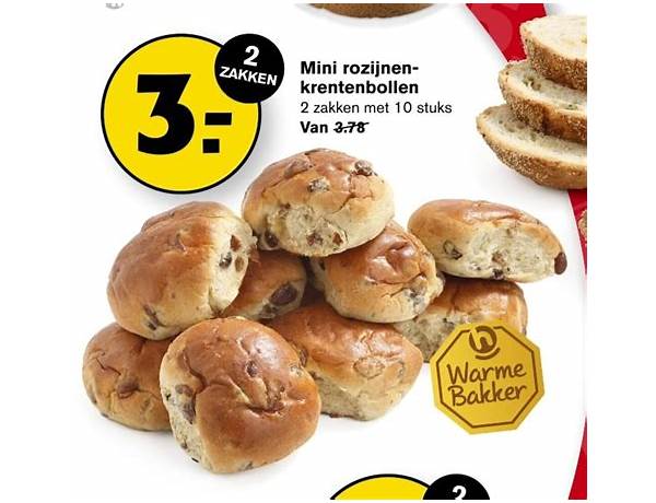 Ah rozijnen krentenbollen mini food facts