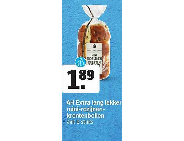 Ah rozijnen krentenbollen mini nutrition facts