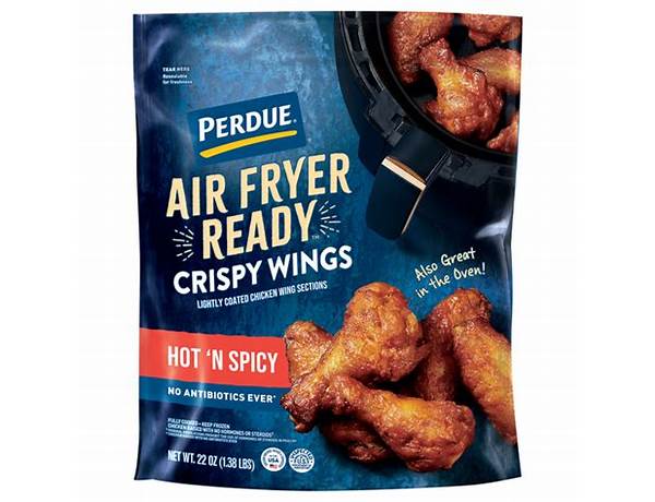 Air fryer ready crispy wings hot 'n spicy ingredients