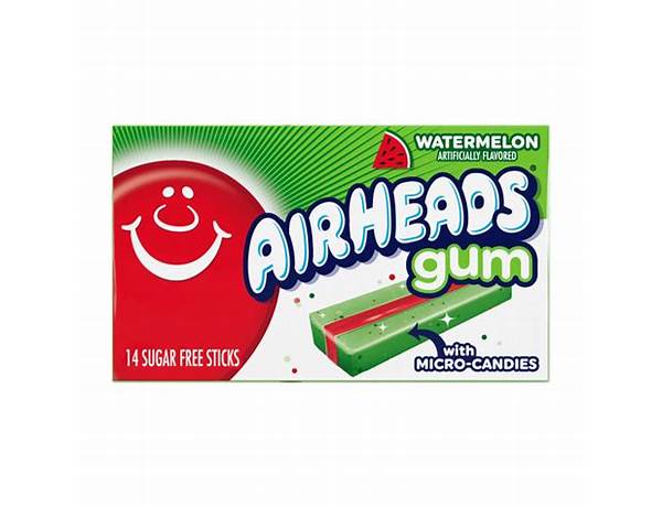 Airheads gum, watermelon food facts